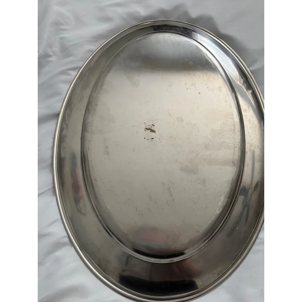 BMF Denmark 18-8 Stainless Oval Platter Danish‎ Modern 17.5